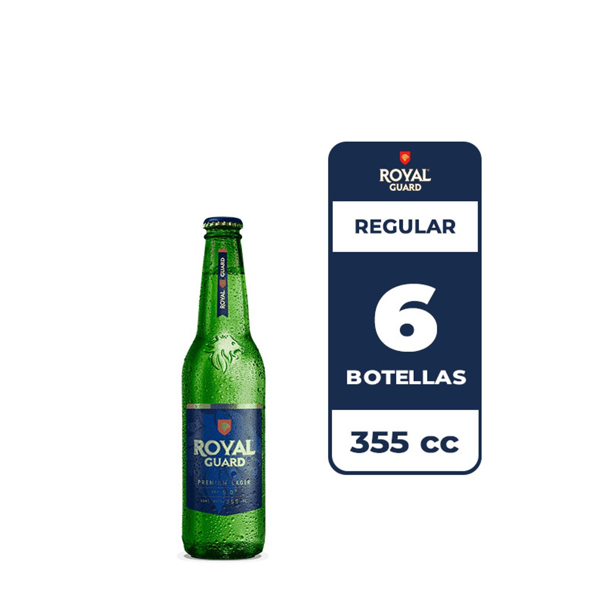 ROYAL GUARD - 6x Cerveza Royal Guard 5.0° Botella 355cc