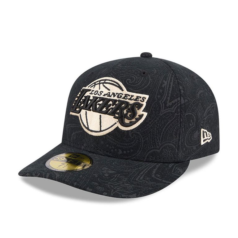 Gorra 59Fifty NBA Los Angeles Lakers Brushed Cotton Negro Negro 7 1/4