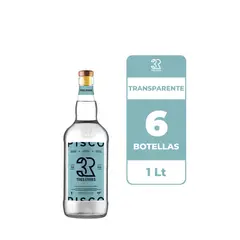 TRES ERRES - 6x Pisco 40° Transparente 1L