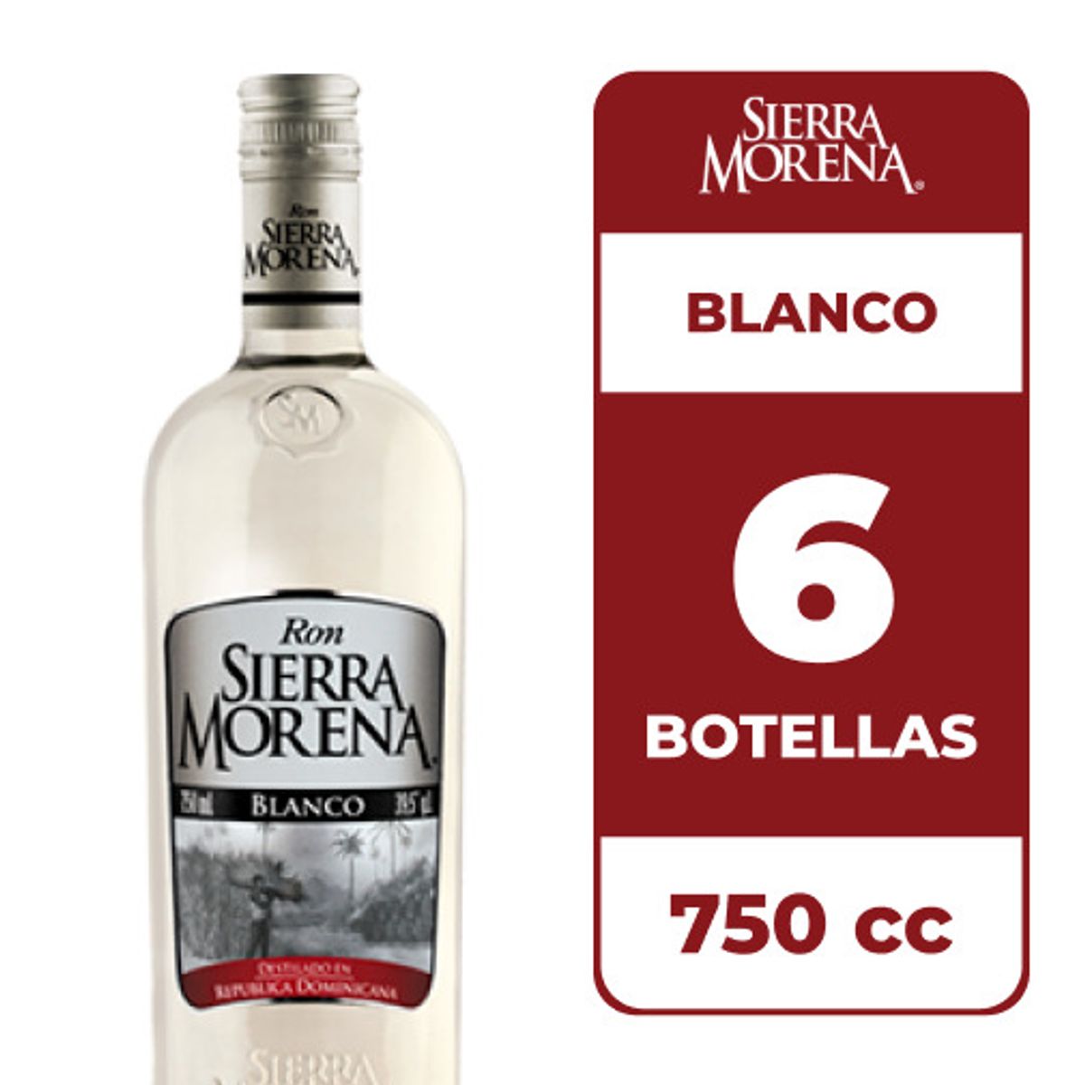 SIERRA MORENA - 6x Ron Sierra Morena Blanco 39.5° 750cc