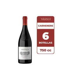 TARAPACA - 6x Vino Tarapacá Gran Reserva Carmenere 750cc