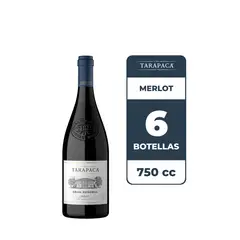 TARAPACA - 6x Vino Tarapacá Gran Reserva Merlot 750cc