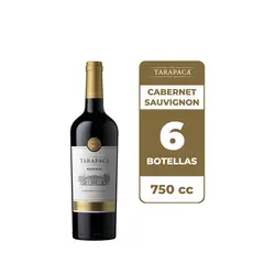 TARAPACA - 6x Vino Tarapacá Reserva Cabernet Sauvignon 750cc