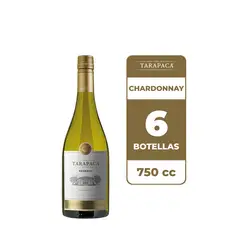 TARAPACA - 6x Vino Tarapacá Reserva Chardonnay 750cc