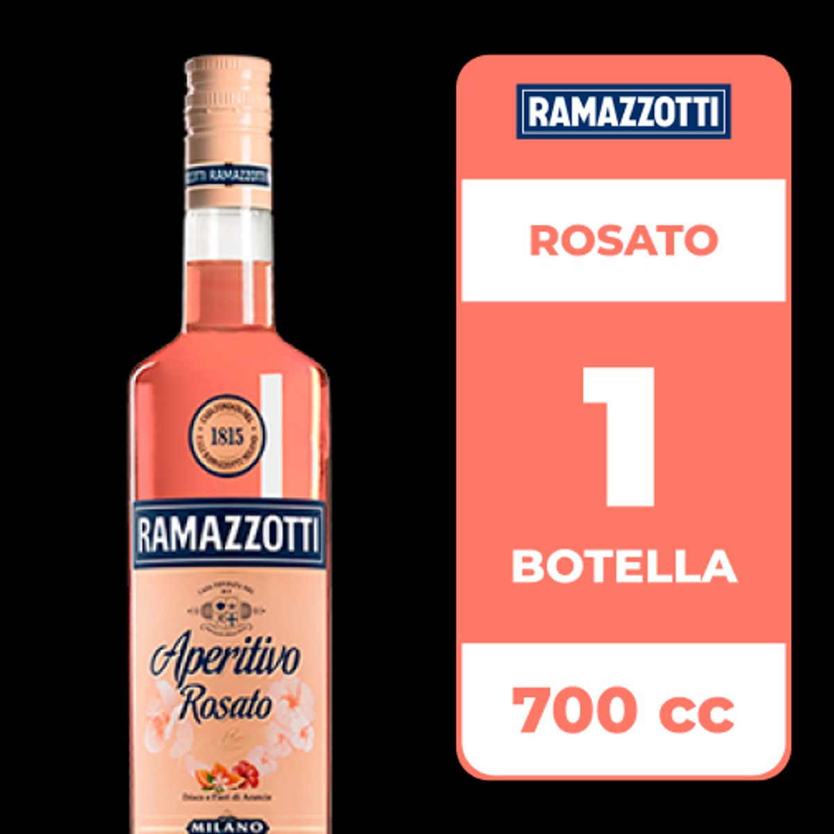 RAMAZZOTTI - Aperitivo Ramazzotti Rosato 15° 700cc
