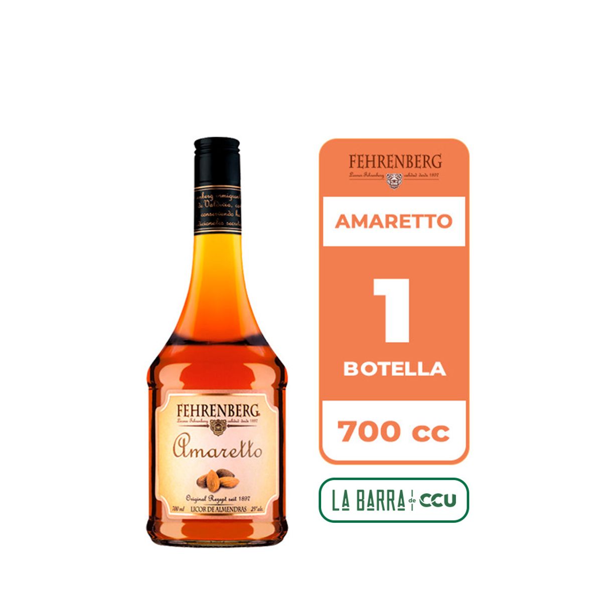 FEHRENBERG - Licor Fehrenberg Amaretto 25° 700cc