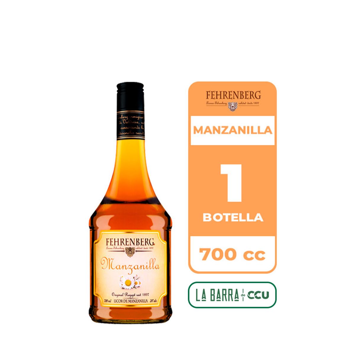 FEHRENBERG - Licor Fehrenberg Manzanilla 28° 700cc
