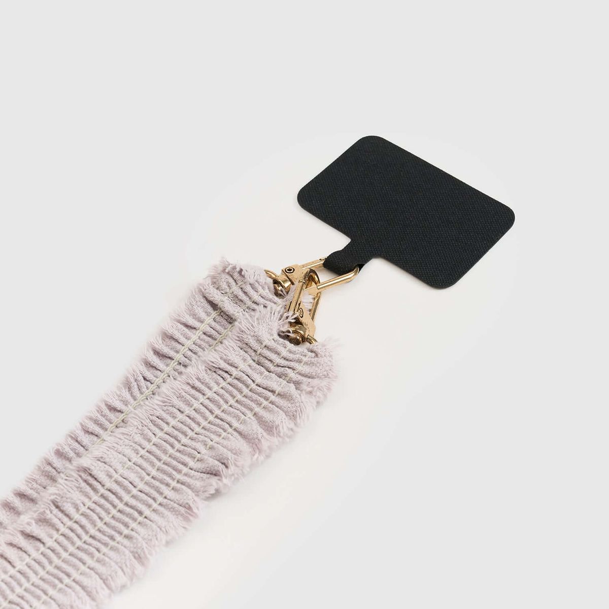 LOUNGE - Strap Colgante Celular Mujer Denim Desflecado Rosado