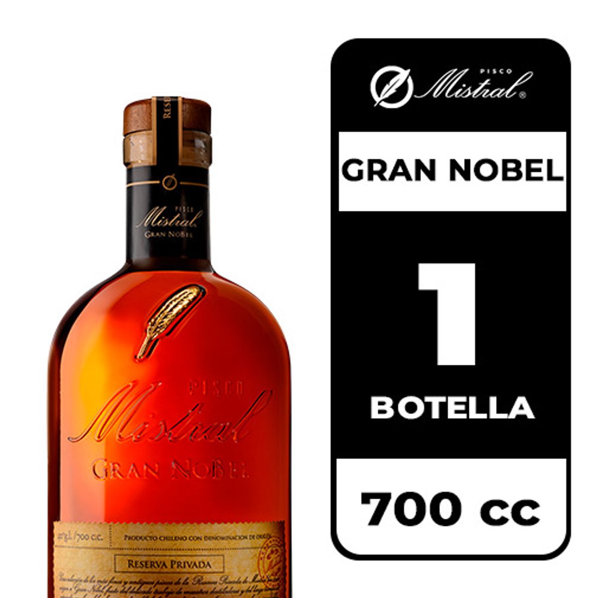 MISTRAL - Pisco Mistral Gran Nobel 40° 700cc