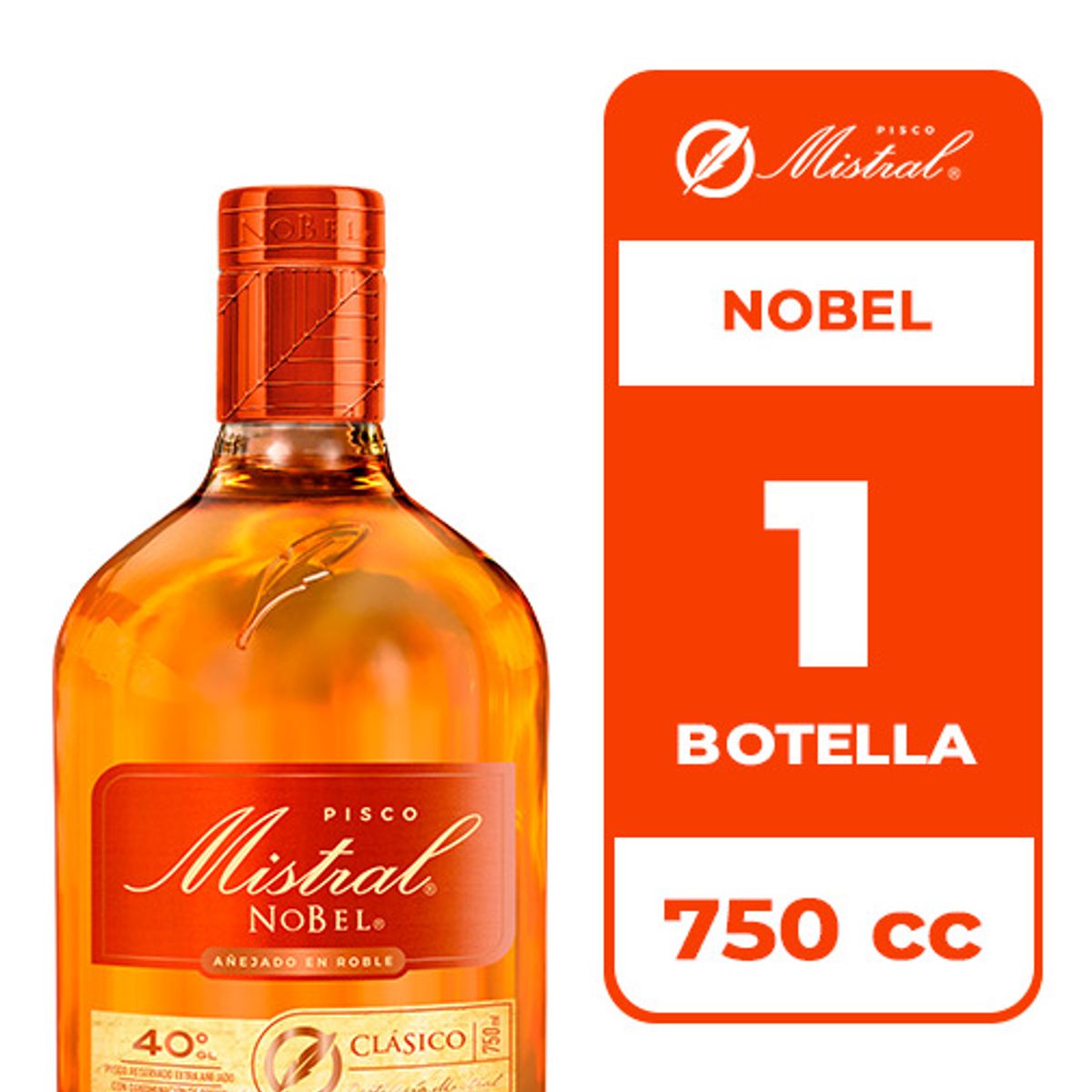 MISTRAL - Pisco Mistral Nobel 40° 750cc