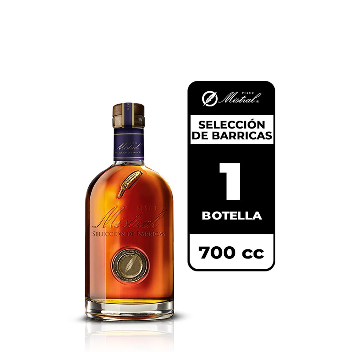 MISTRAL - Pisco Mistral Selección De Barricas 40° 700cc
