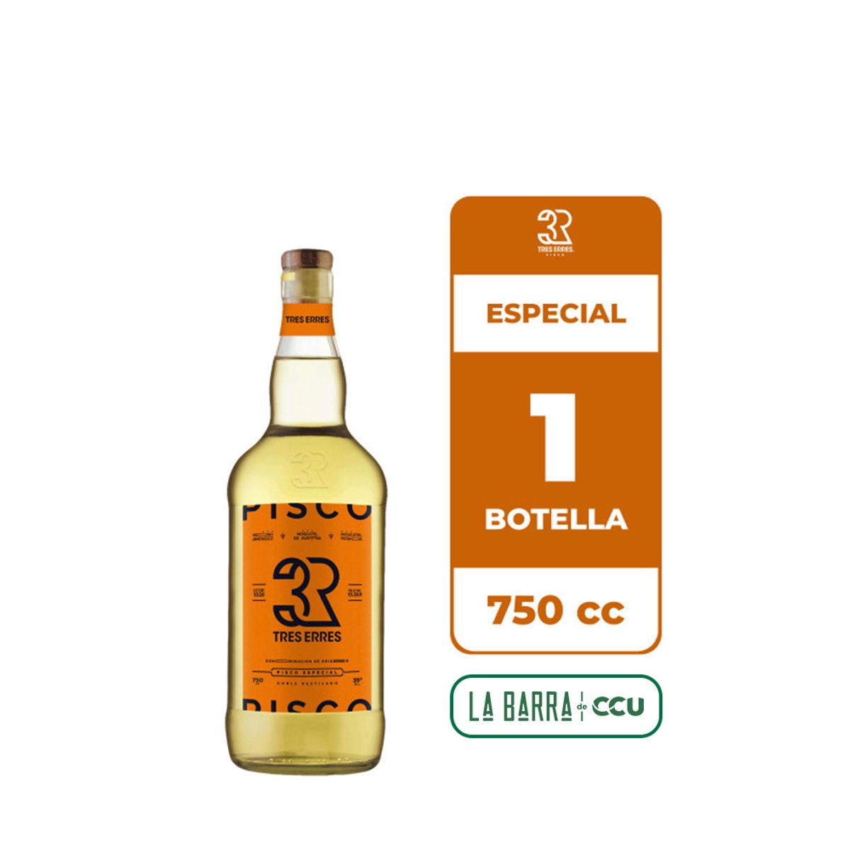TRES ERRES - Pisco Tres Erres 35° 750cc