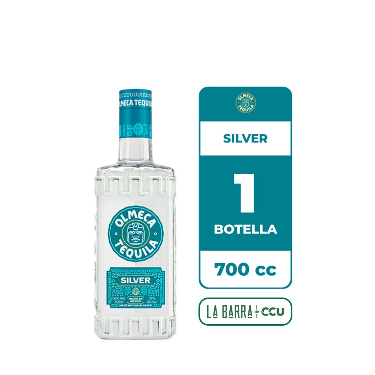 OLMECA - Tequila Olmeca Silver 38° 700cc
