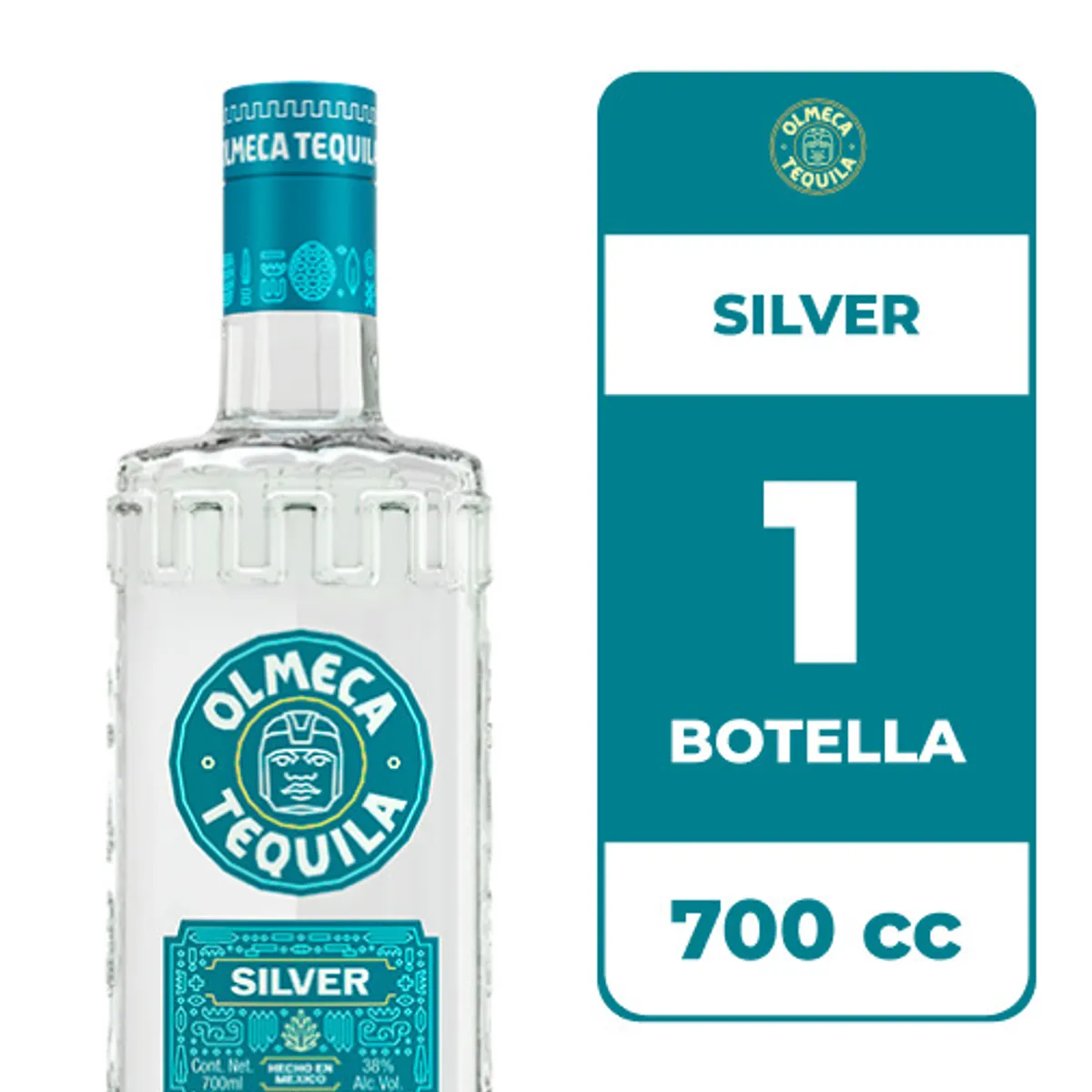 OLMECA - Tequila Olmeca Silver 38° 700cc