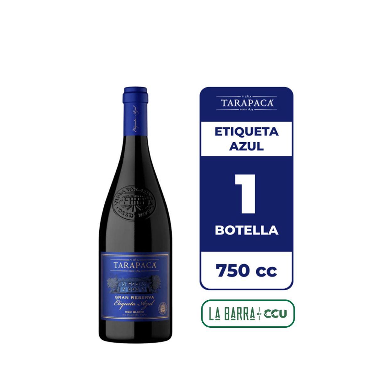 TARAPACA - Vino Tarapacá Gran Reserva Etiqueta Azul 750cc