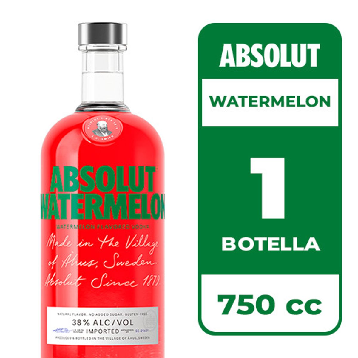ABSOLUT - Vodka Absolut Watermelon 38° 750cc