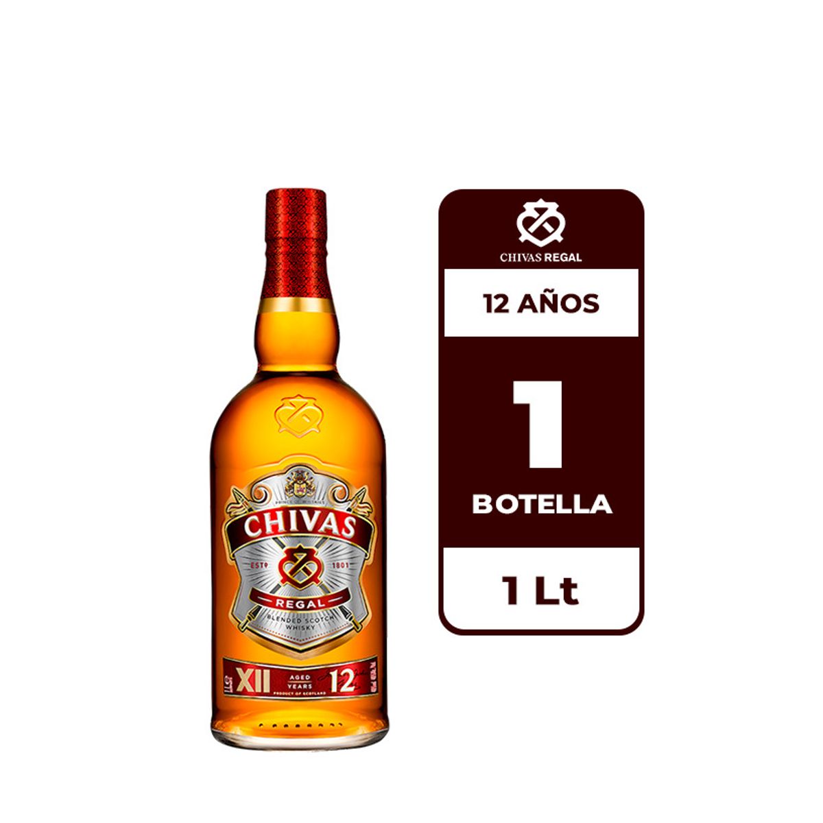 CHIVAS REGAL - Whisky Chivas Regal 12 Años 40° 1L
