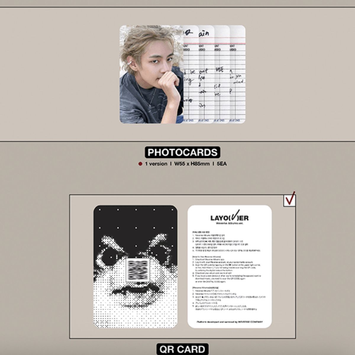 GENERICO - BTS V TAEHYUNG - LAYOVER WEVERSE ALBUMS VER.