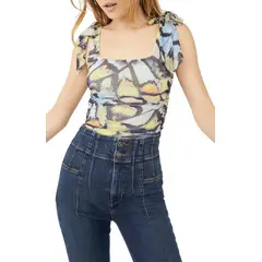 FREE PEOPLE - Avenue Print Tank Top In Ivory Combo -