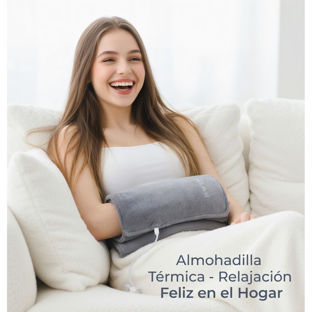 MOVI - Terapia de Calor para Cuello Espalda Hombros y Abdomen Almohadilla Térmica Multifuncional