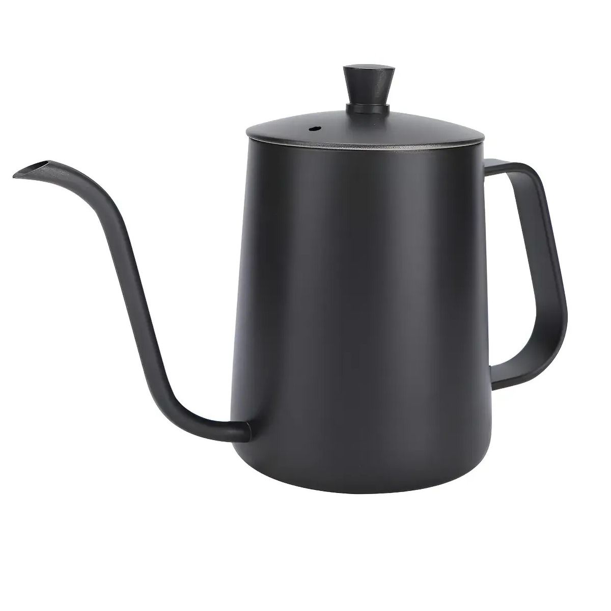 GENERICO - Tetera Cuello De Cisne De Acero Inoxidable Negro 600ml Labg