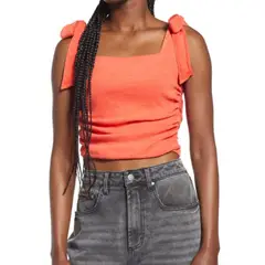 FREE PEOPLE - Boulevard Tie-Strap Tank Top In Guava Berry -