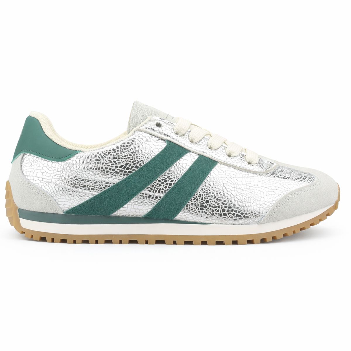 CHALADA - Zapatilla Mujer Plateado Urbano Chalada Bulle