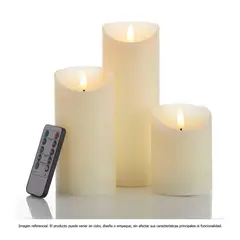 MOVI - Set 3 Velas Led Decorativas con Control Remoto