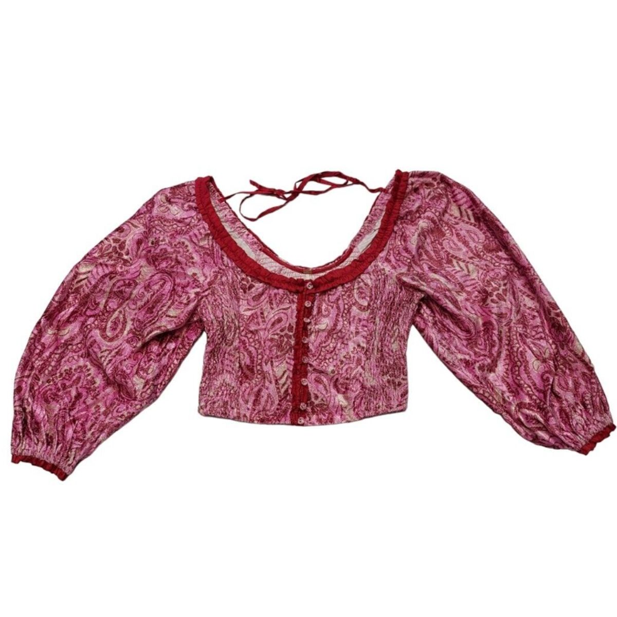 FREE PEOPLE - Dare Me Velvet Blouse In Retro Combo - Free People