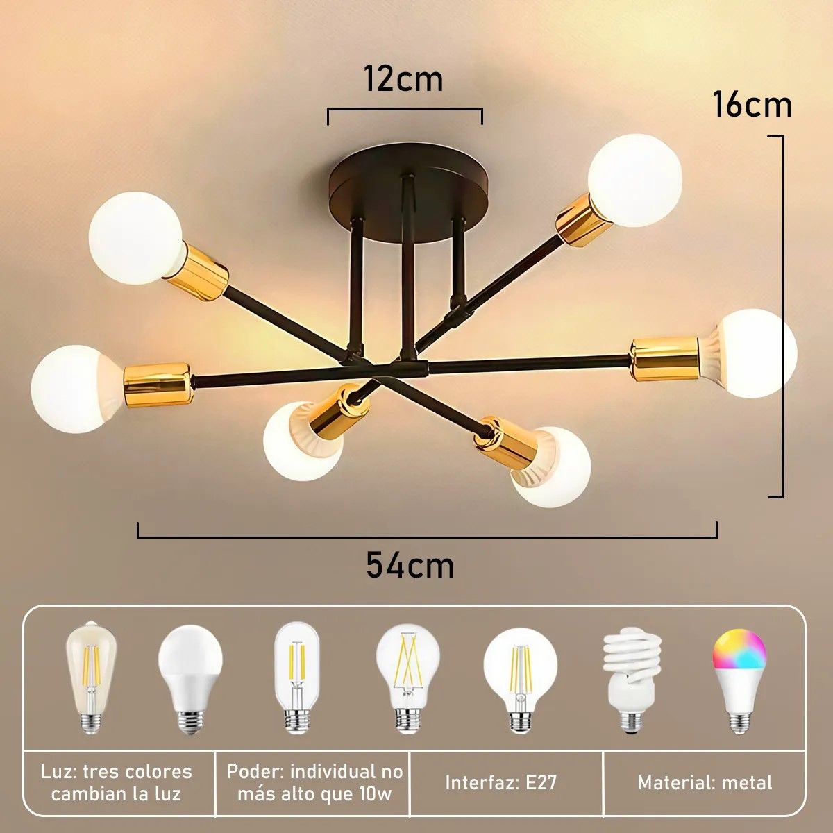 GENERICO - Lámparas De Techo Para Sala Colgantes Modernas Decorativas BELUG