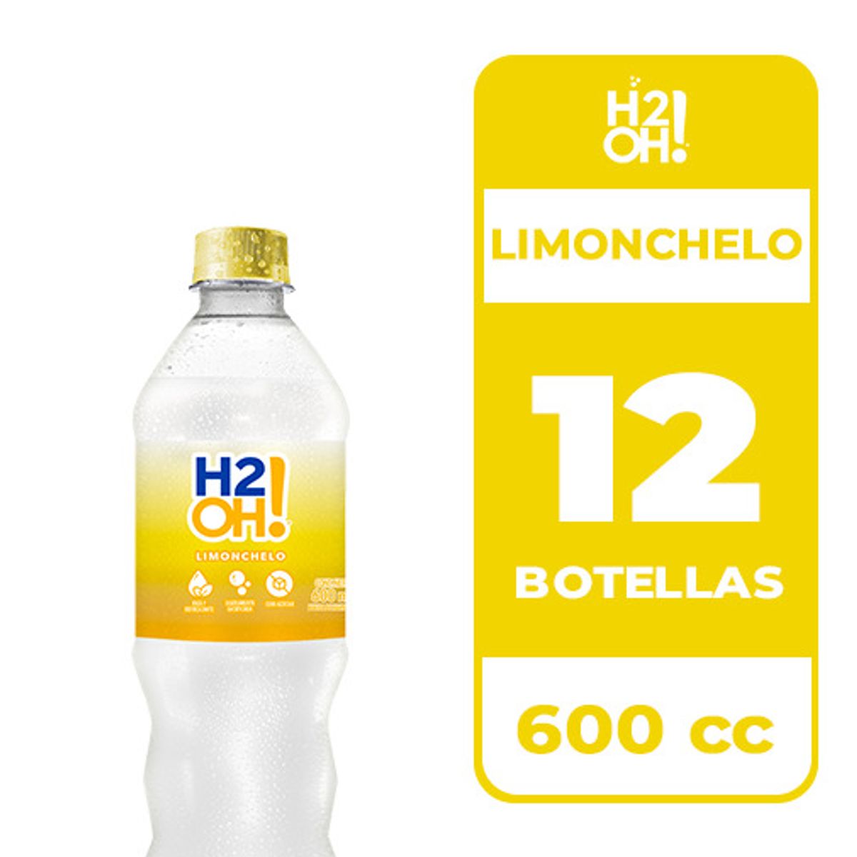 CCU - 12x Bebida H2OH Limonchelo 600cc