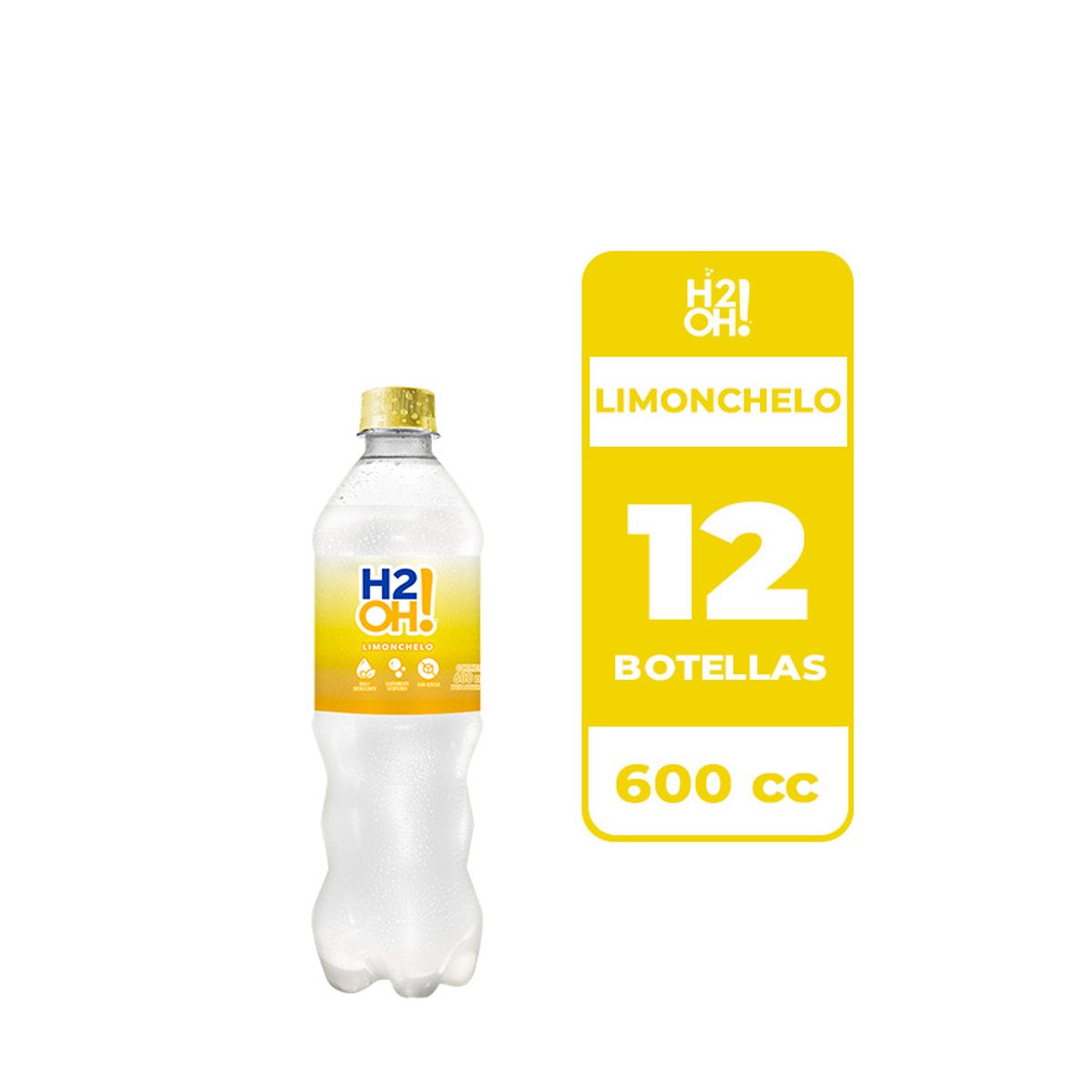 CCU - 12x Bebida H2OH Limonchelo 600cc