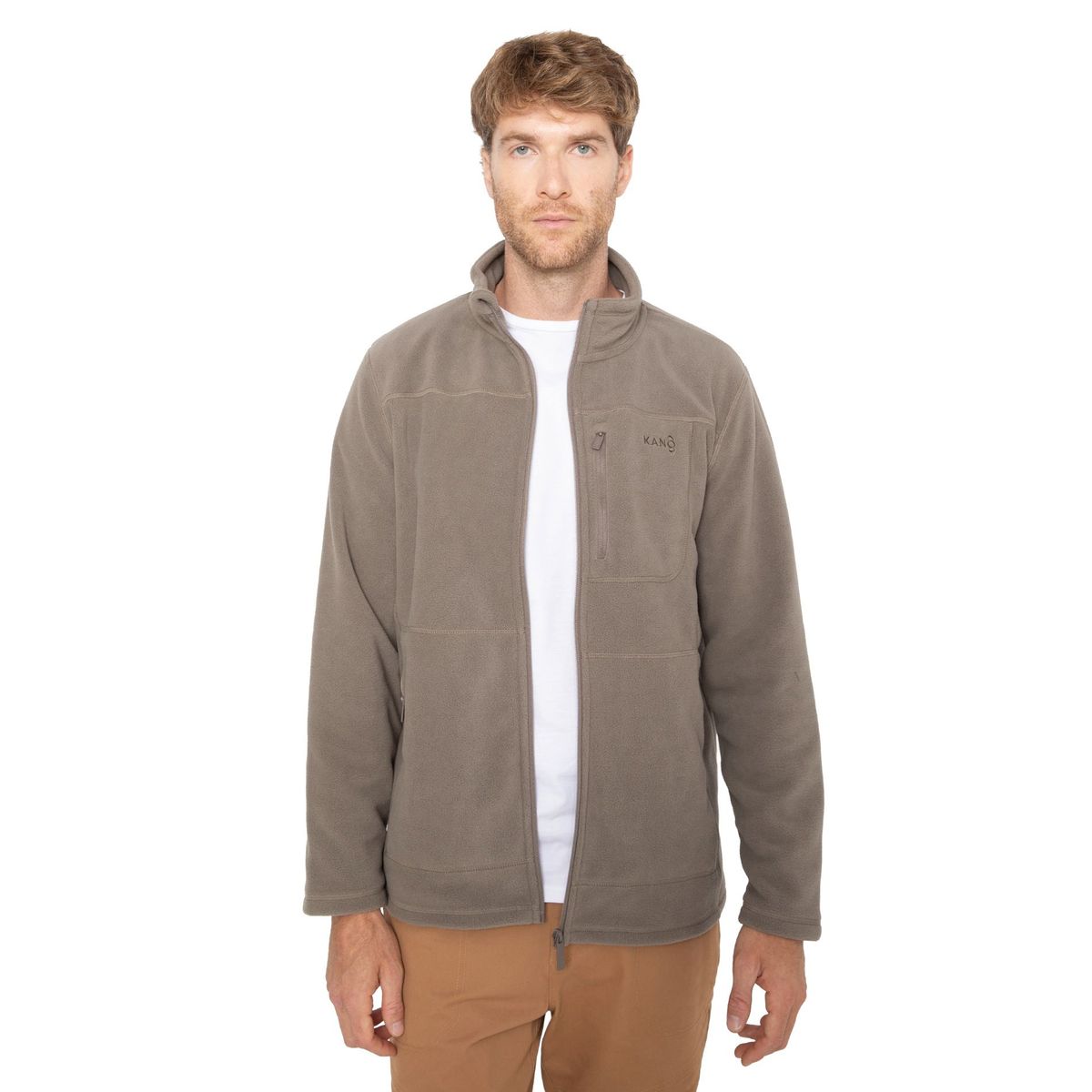 KANO - Polar Térmico Hombre Kano Frutillar Chaqueta con Bolsillos Taupe