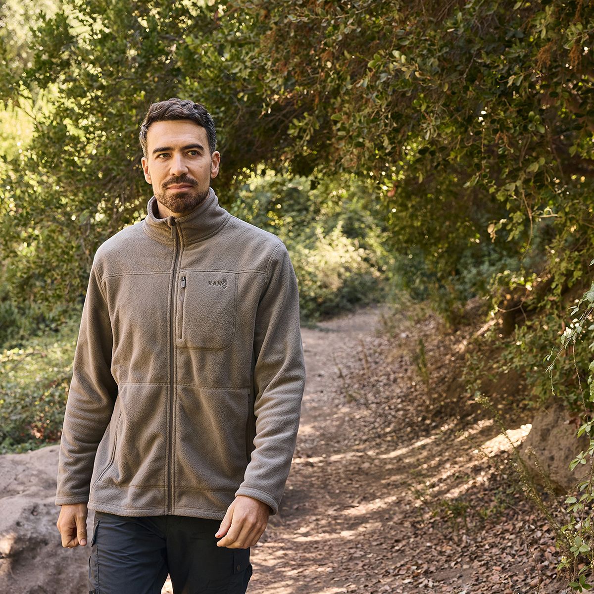 KANO - Polar Térmico Hombre Kano Frutillar Chaqueta con Bolsillos Taupe