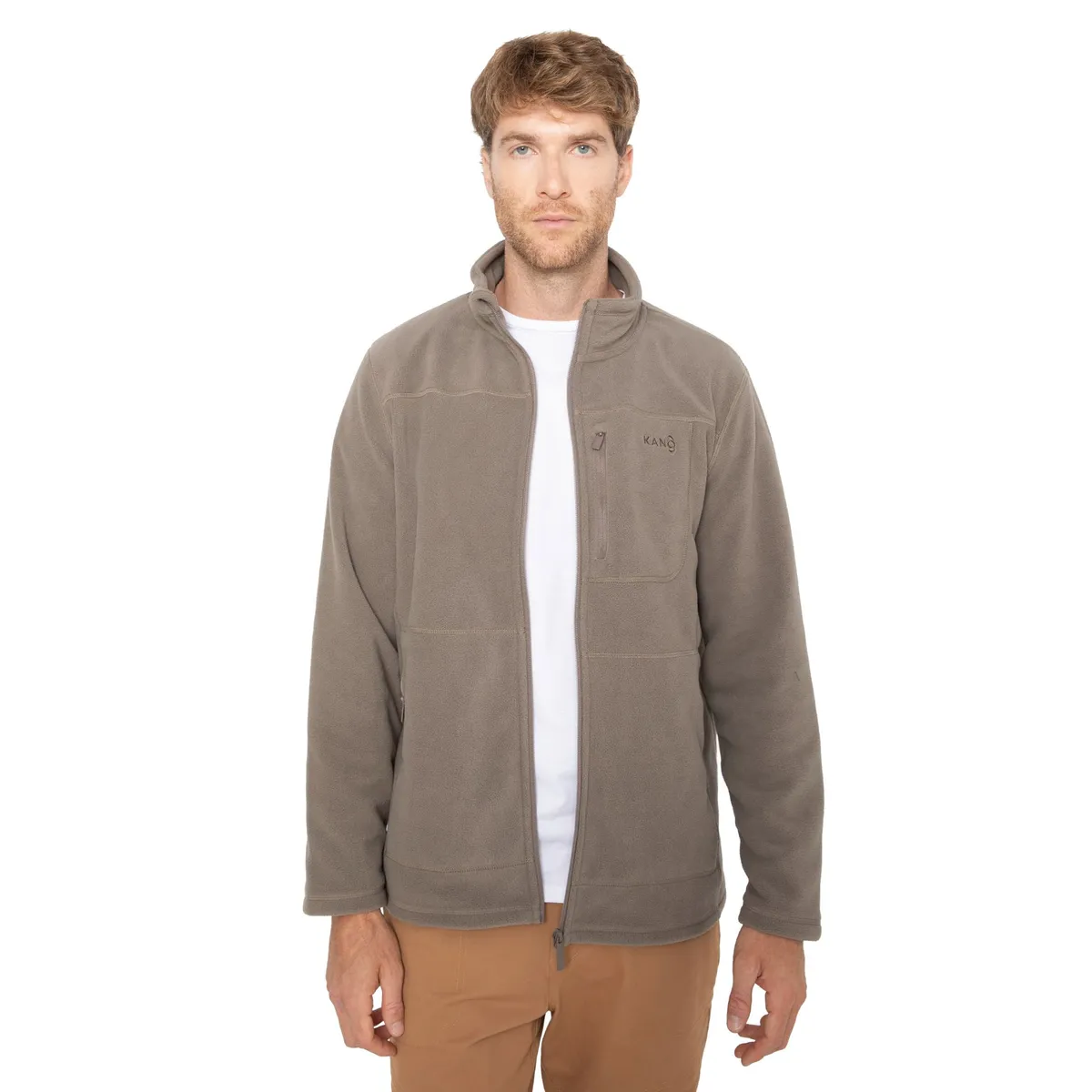 KANO - Polar Térmico Hombre Kano Frutillar Chaqueta con Bolsillos Taupe