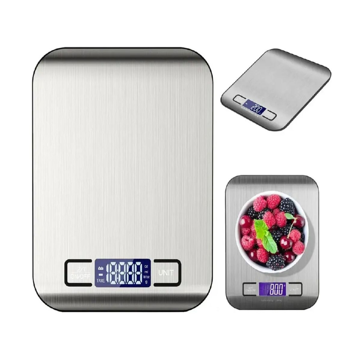 GENERICO - Balanza Pesa Digital Cocina Gramera Acero Inoxidable 5 Kilos Labg