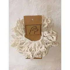 GENERICO - Scrunchie - Colet tejido a crochet para el cabello - crudo