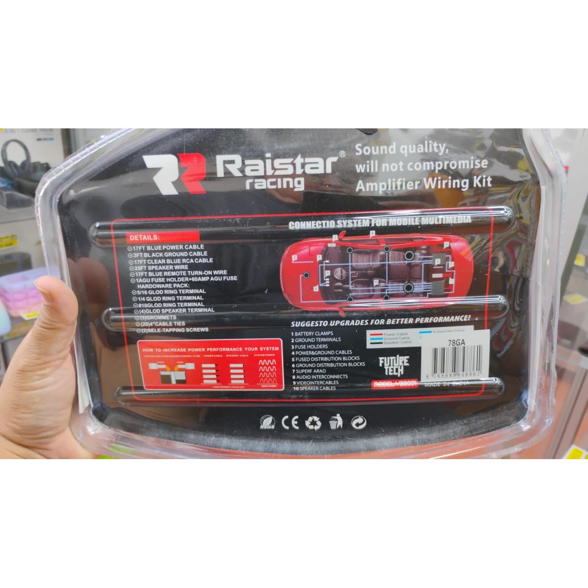 GENERICO - Kit de cables de amplificación para auto, Modelo Premium Número 8GA