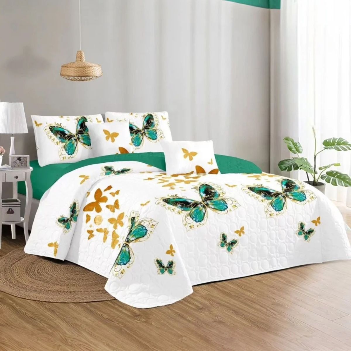 GENERICO - Cubrecama Quilt De Verano Tf Con Diseño 2 Plazas