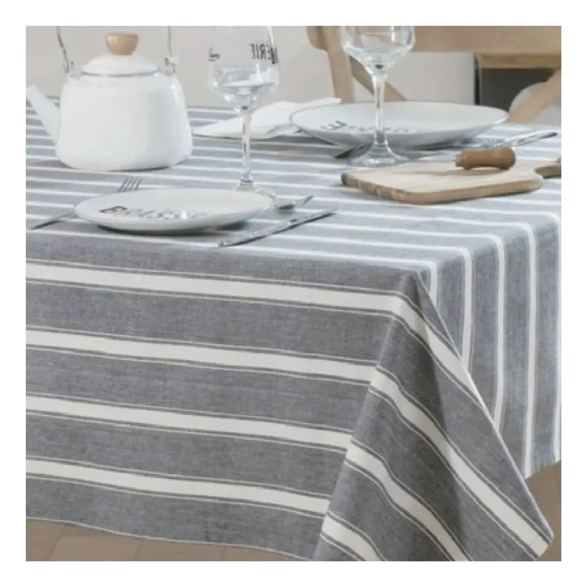 DORAL - Mantel Rectangular Alondra 150x210cm Azul Piedra