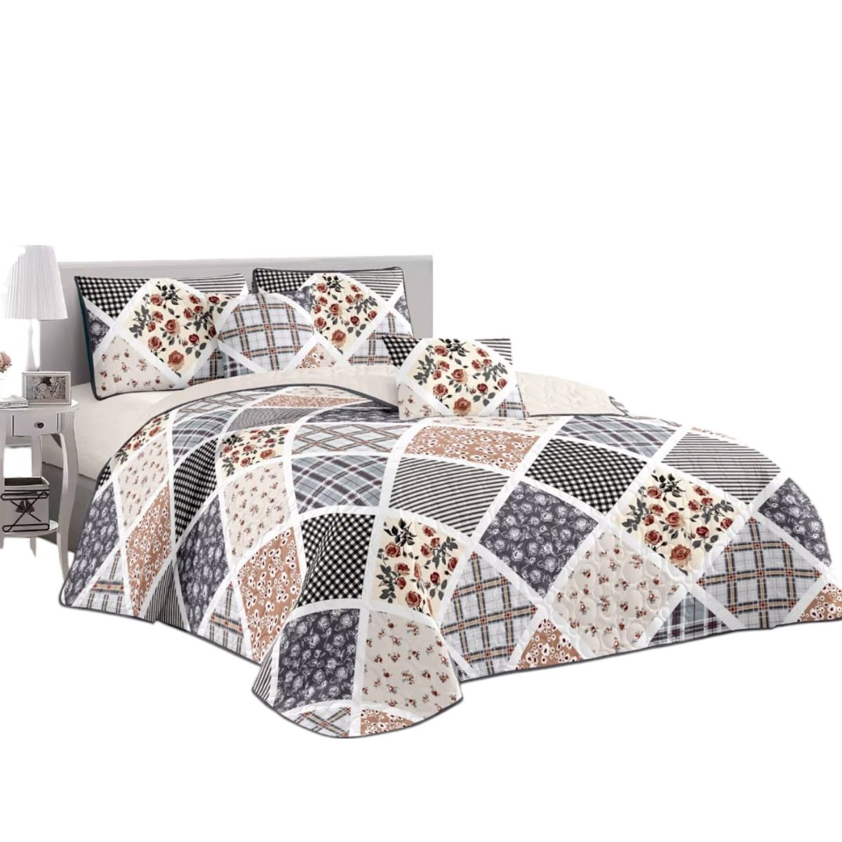 GENERICO - Cubrecama Quilt De Verano Tf Con Diseño 2 Plazas