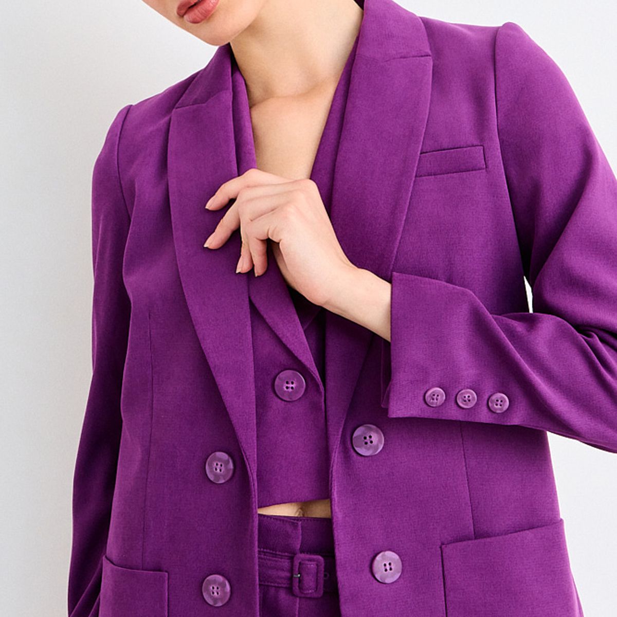 IO - Blazer Liso Mujer Morado Io
