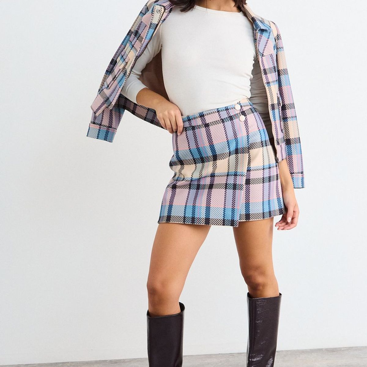 IO - Falda Fantasia Mujer Beige Io