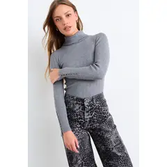 IO - Beatle Tejido Basico Rib Mujer Gris
