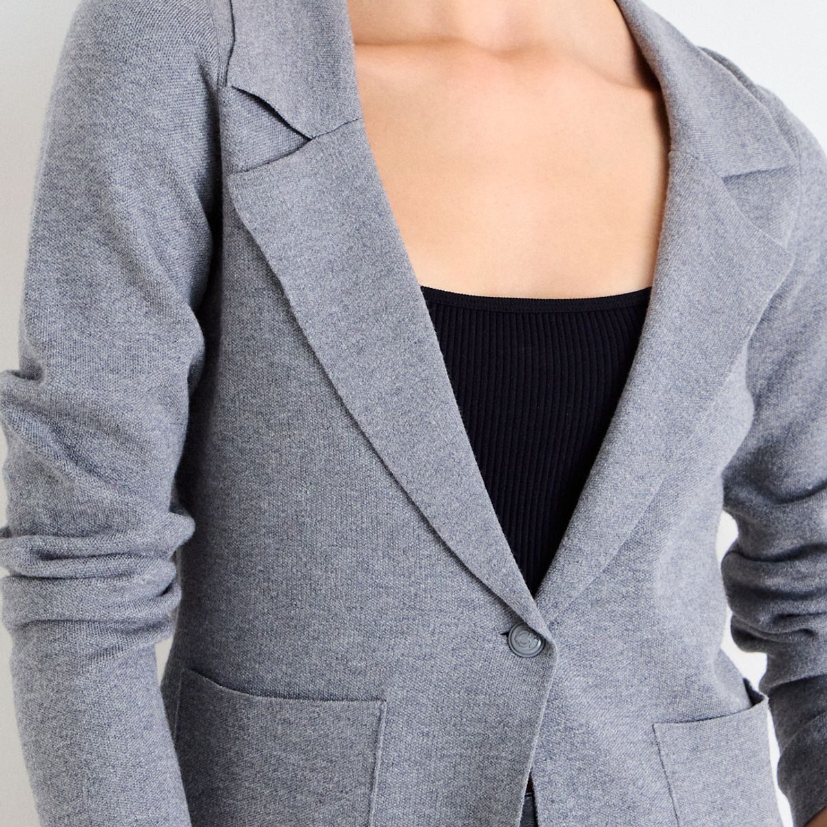 IO - Blazer Tejido Mujer Gris Io