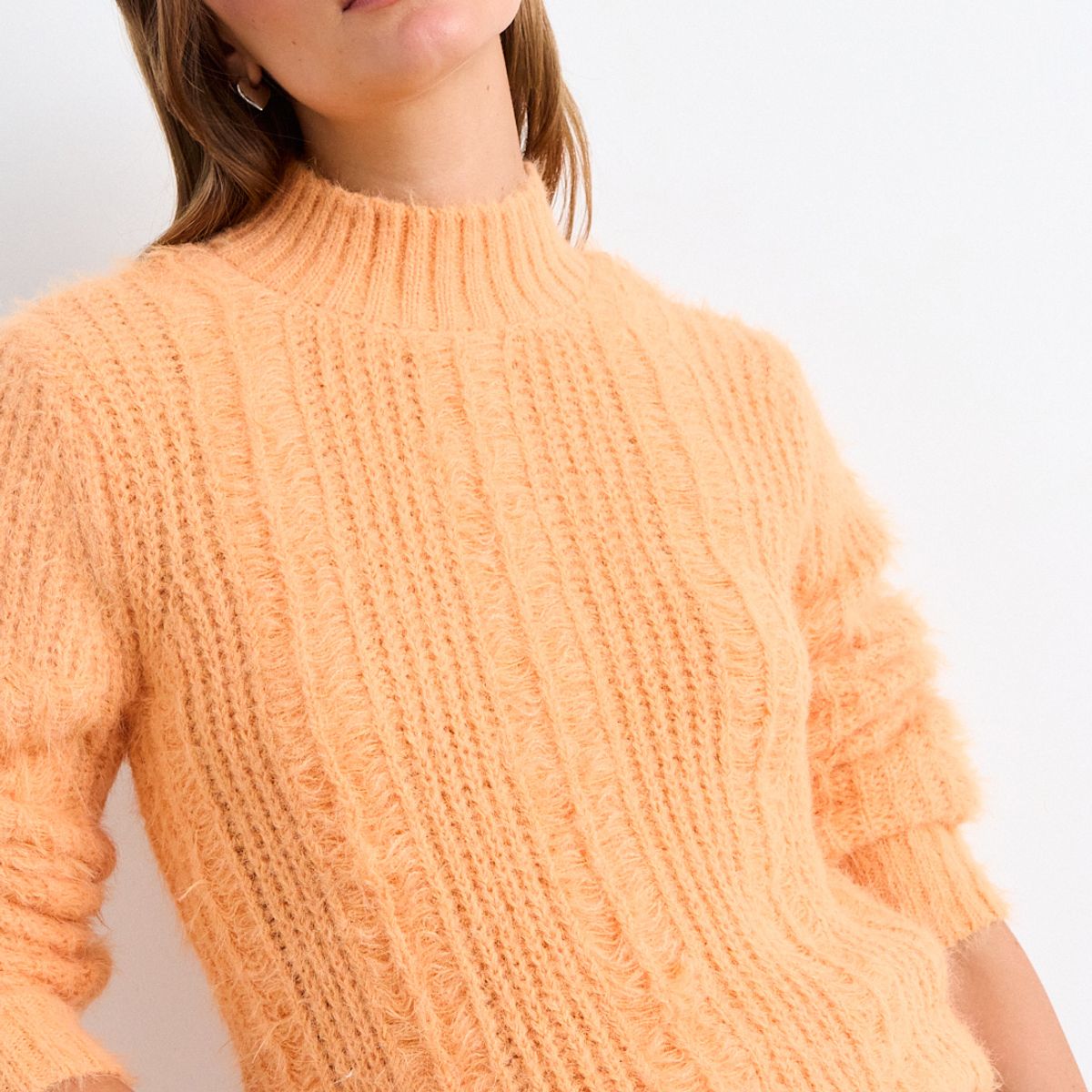 IO - Sweater Liso Mujer Naranjo Io