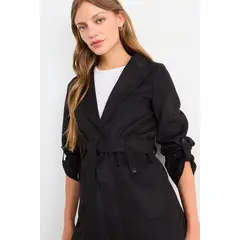 IO - Tapado Liso Mujer Negro