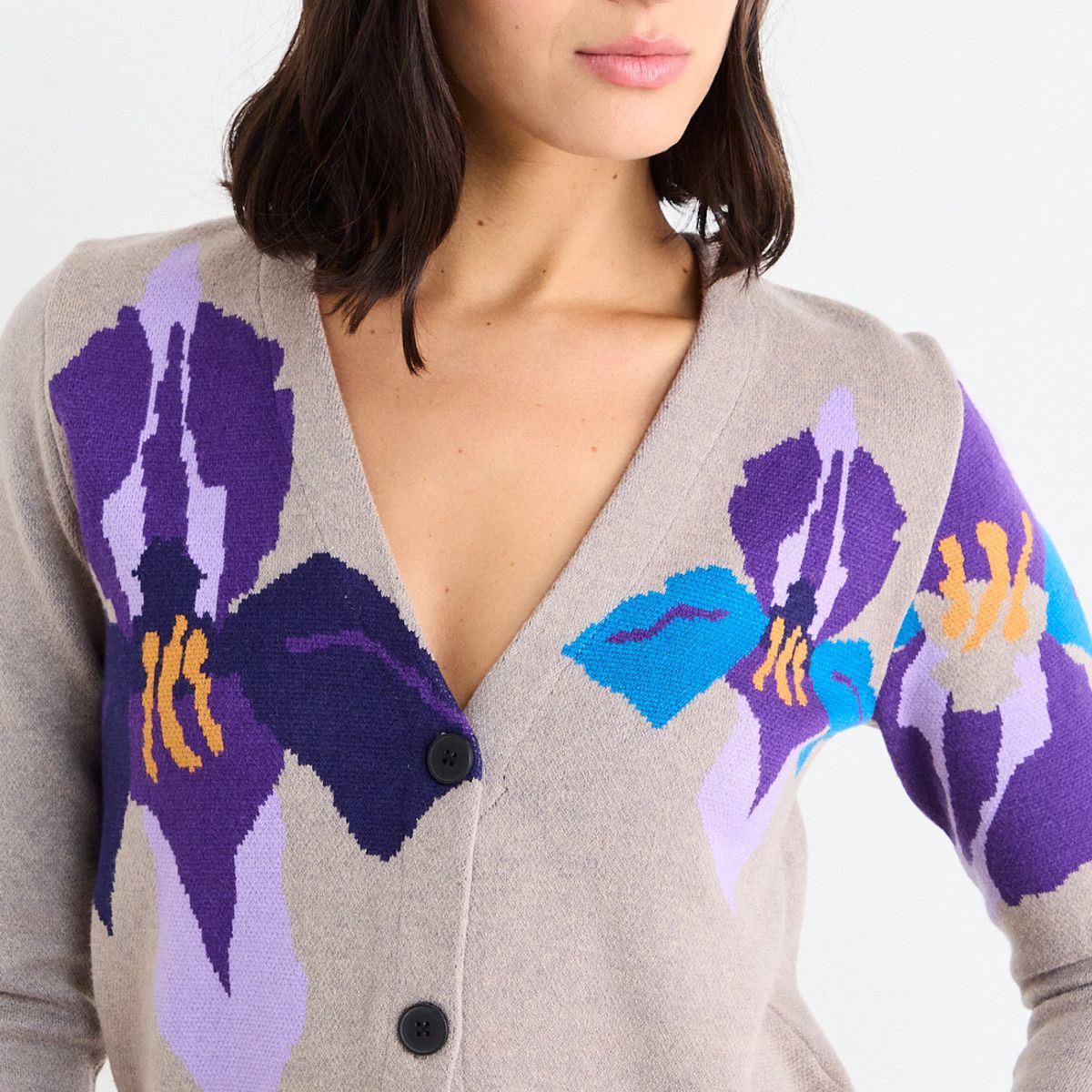 IO - Cardigan Top Mujer Morado Io