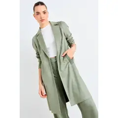 IO - Tapado Liso Mujer Verde Oliva