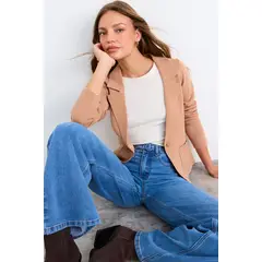 IO - Blazer Tejido Mujer Café